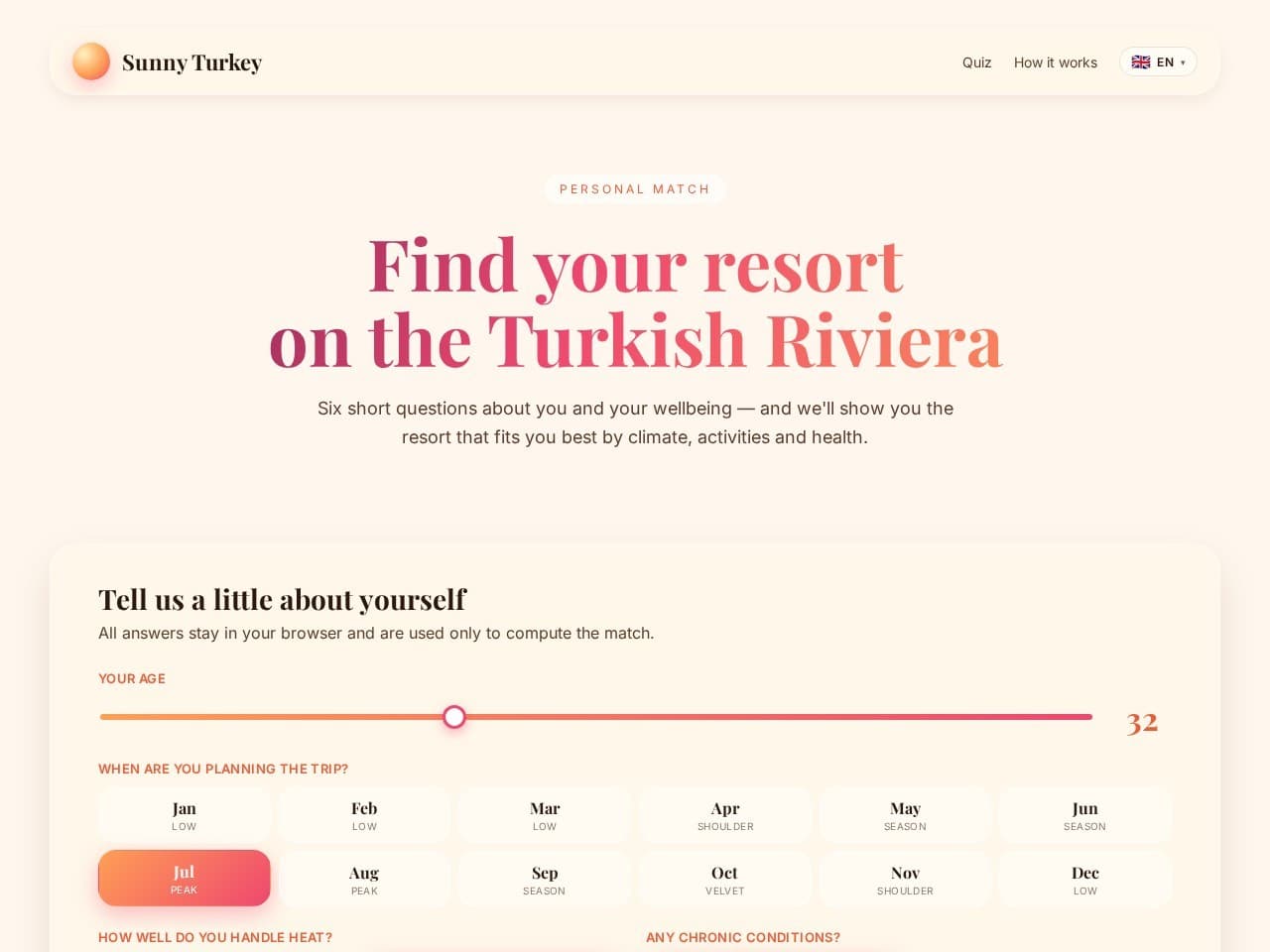 Sunny Turkey — resort matcher
